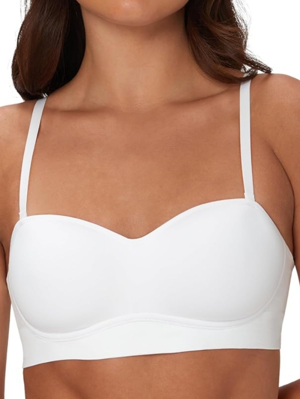 Maidenform White Longline Convertible Strapless Bra